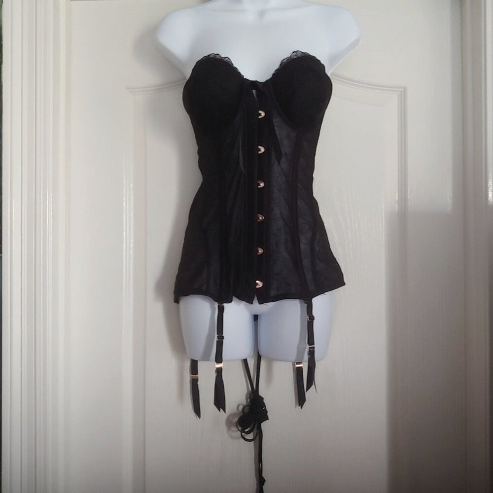 Savage X Fenty Rhianna Strapless Bustier Corset Lace Goth Sexy Vampy XL
